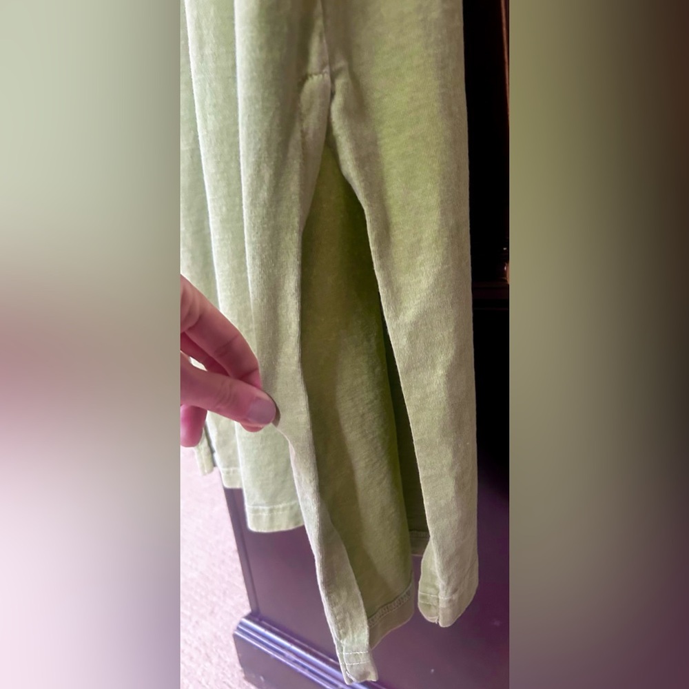 VINTAGE VIVA CITY USA Green Patchwork Cotton Oversized Lagenlook Midi Dress | L - Picture 10 of 15